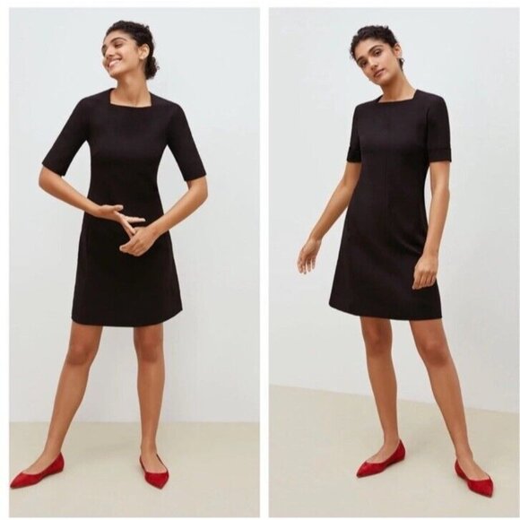 M.M. Lafleur The Emily Dress WonderTex Black A-Line - Picture 1 of 9